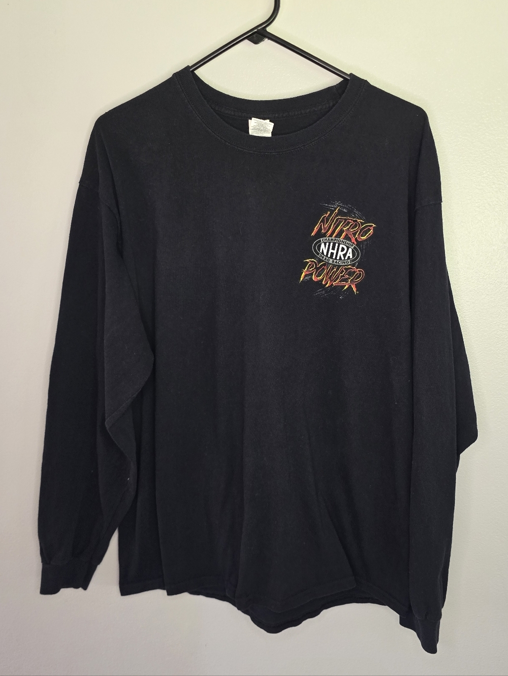 Black NHRA Nitro Power Long Sleeve Tee